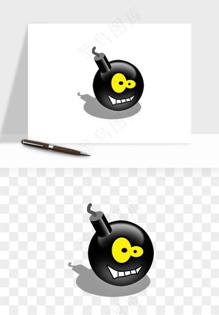 卡通地雷炸弹png免抠