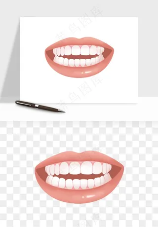 手绘牙齿矫正拔牙png免抠