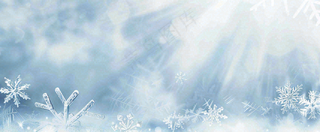 冬天雪花雪白蓝色寒冷小寒大寒摄影图