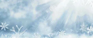 冬天雪花雪白蓝色寒冷小寒大寒摄影图