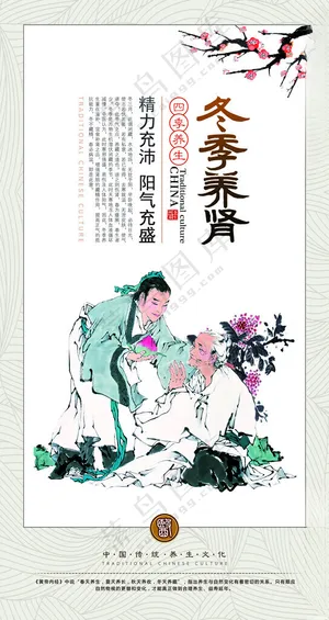 冬季养肾养生馆春季养生海报
