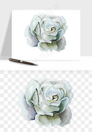 水彩复古花卉png免抠