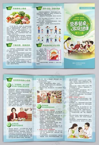 2026全民营养周营养餐桌三折页