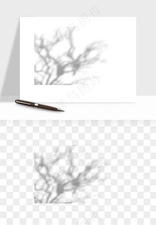 阴影植物窗户投影免抠元素