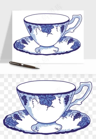 青花瓷陶瓷png免抠