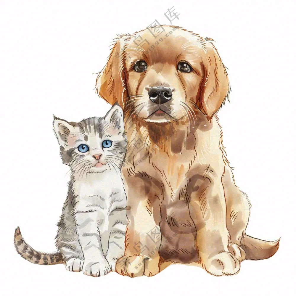 猫狗朋友萌宠宠物动物免抠