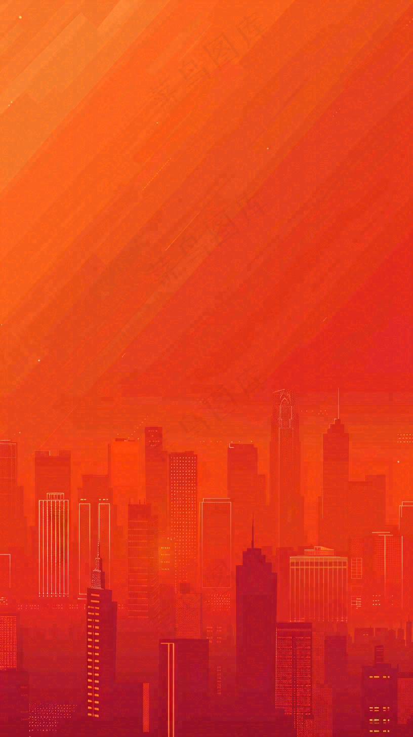 地产楼盘城市剪影背景