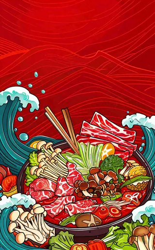 中餐美食食物背景