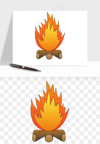 帐篷露营篝火png免抠