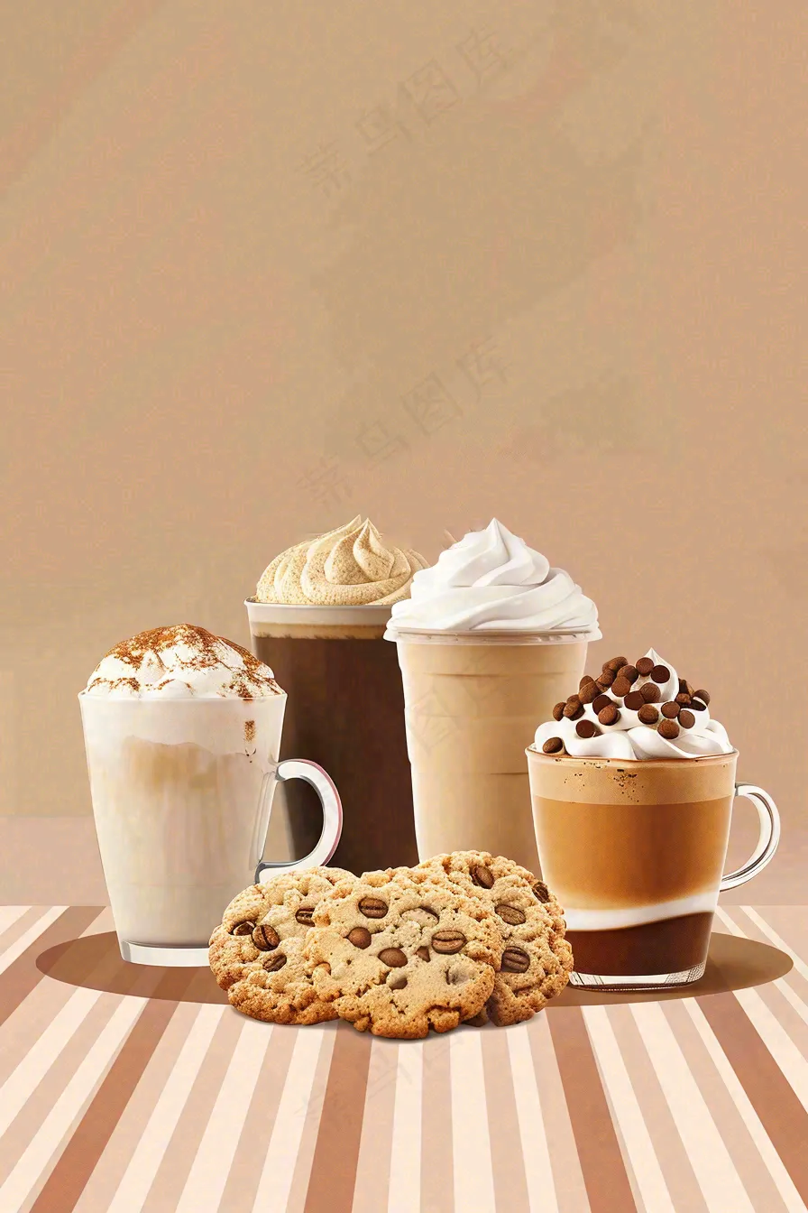 夏日饮品饮料清凉背景