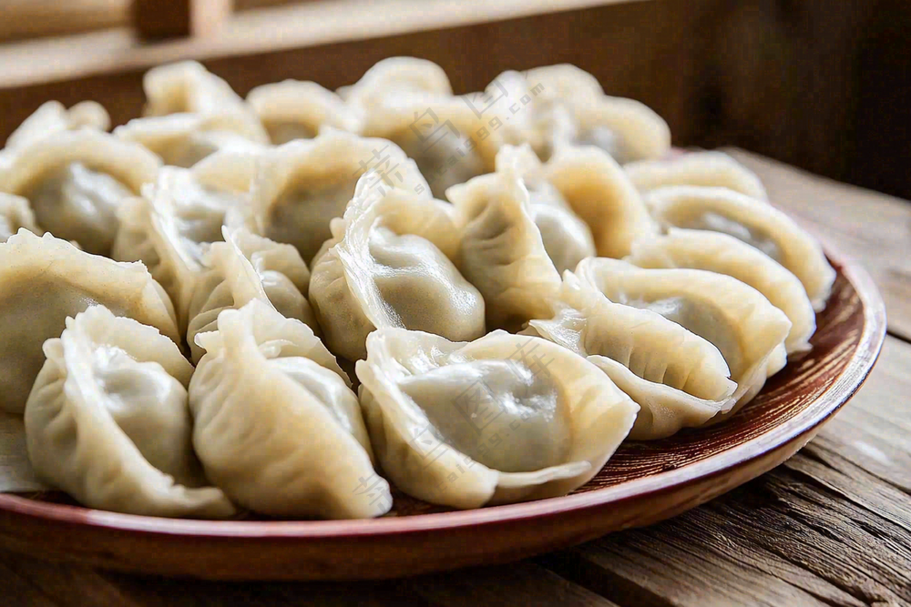 饺子中国传统美食立冬冬至摄影图