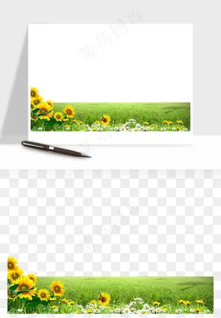 向日葵太阳花卉png免抠