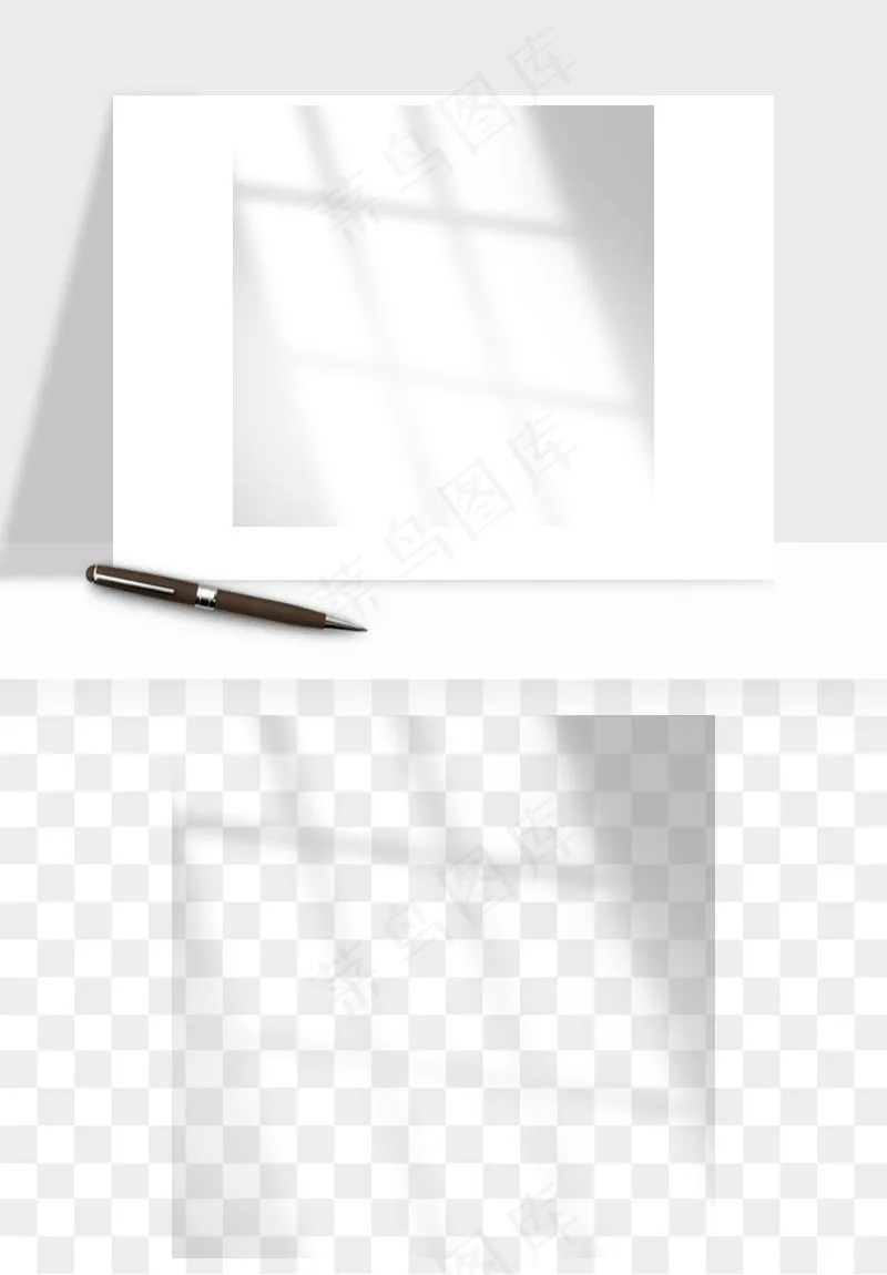 阴影植物窗户投影免抠元素