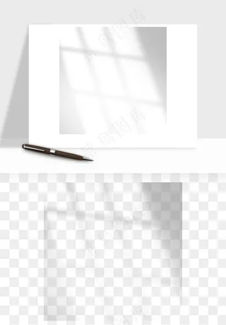 阴影植物窗户投影免抠元素