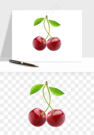 樱桃车厘子水果png免抠