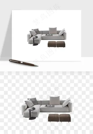 现代沙发家具png免抠