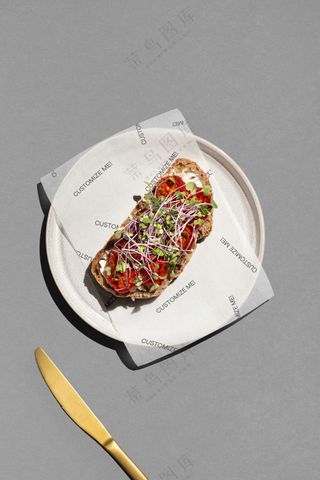 面包甜品包装纸样机