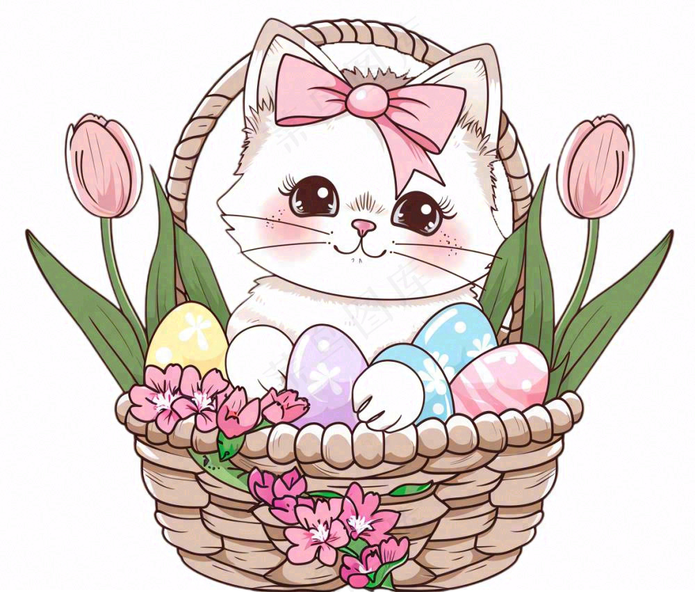 小猫猫咪宠物动物卡通插画免抠
