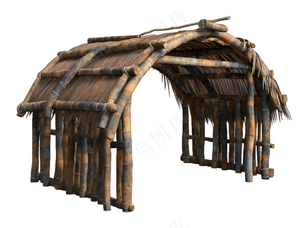 png免抠古代木构临时建筑