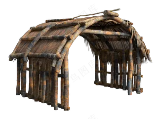 png免抠古代木构临时建筑