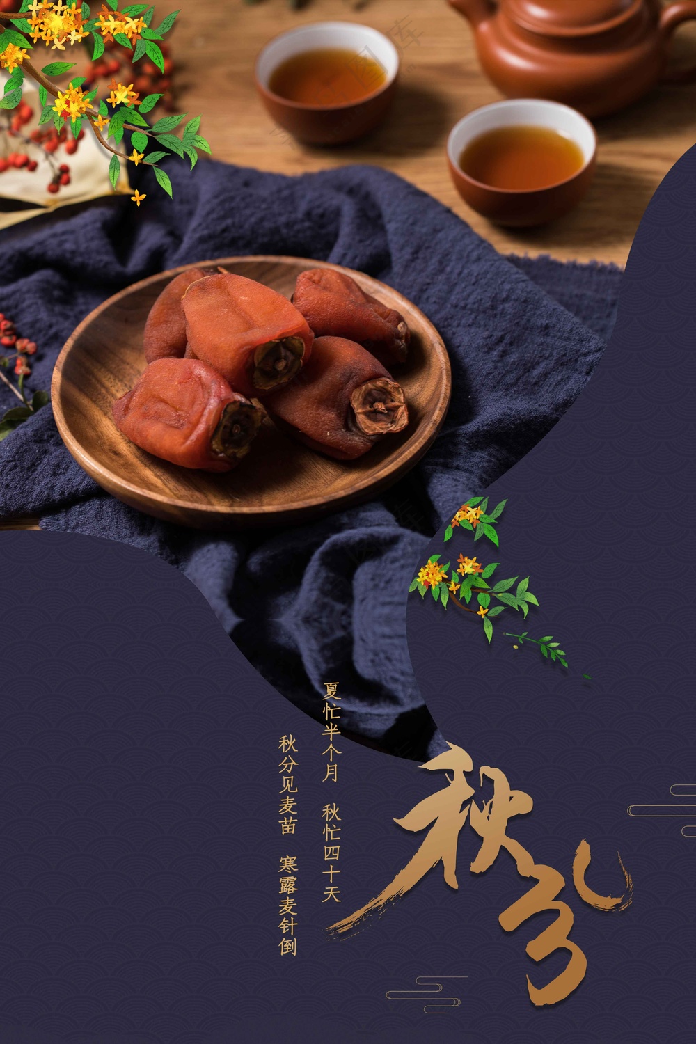 秋分节气传统海报