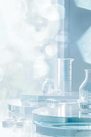 美妆护肤3d展台清新背景