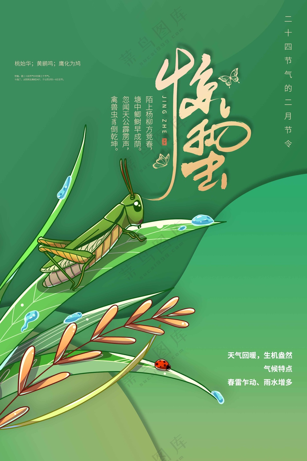 惊蛰节气传统活动海报