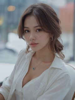 优雅气质低盘发商务白领美女