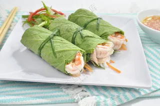 粉丝虾卷美食