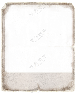 破旧卷边效果的宝丽来相框免抠素材