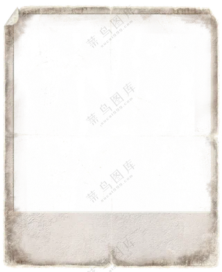 破旧卷边效果的宝丽来相框免抠素材