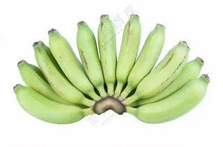 绿色香蕉青香蕉水果摄影图
