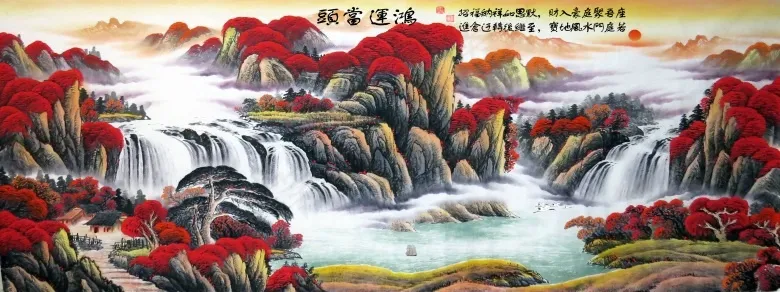 鸿运当头喷绘原图
