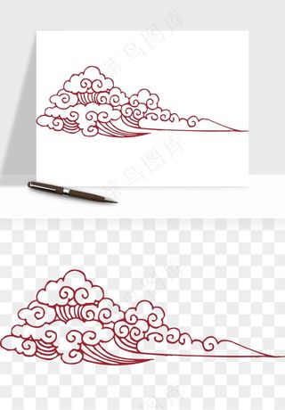 国潮祥云矢量png免抠