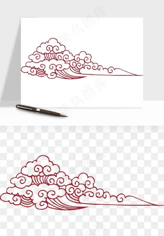 国潮祥云矢量png免抠