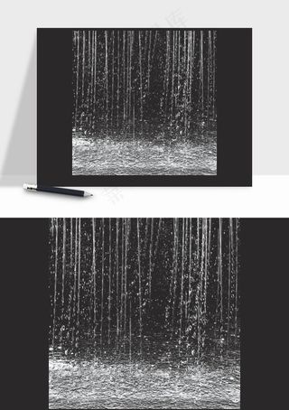 雨水雨滴水珠下雨元素png免抠