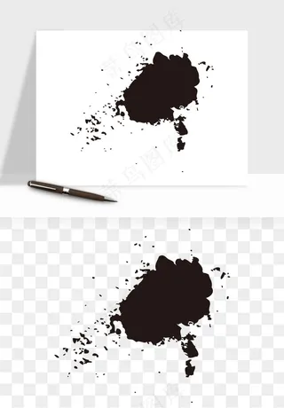 墨迹水墨圆圈圆环边框