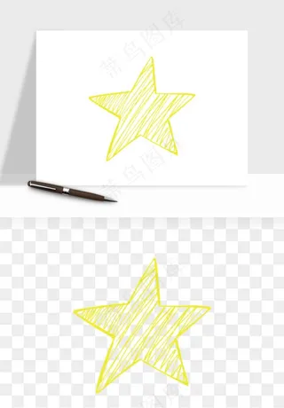 卡通小星星五角星闪光png免抠