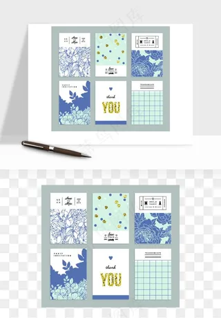 森系小清新花卉背景矢量png免抠