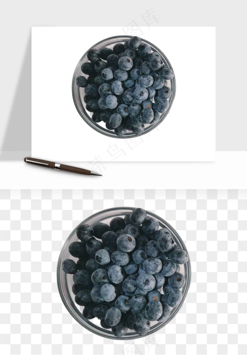 蓝莓水果png免抠