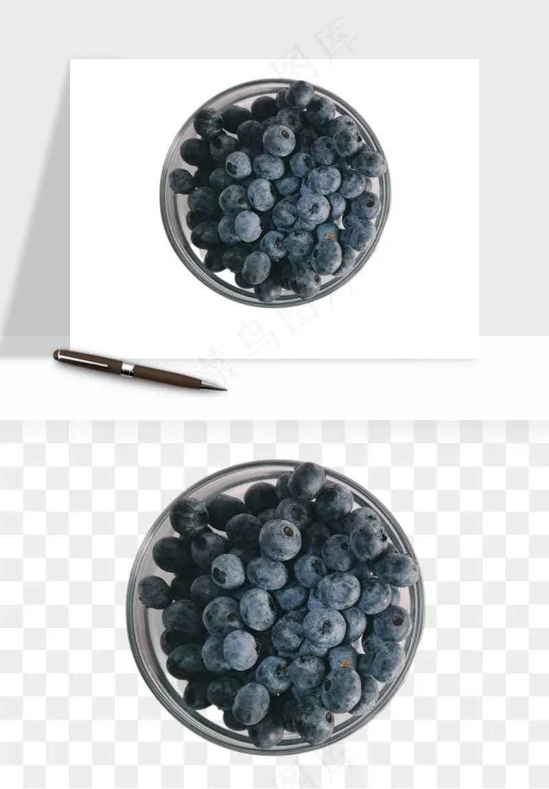 蓝莓水果png免抠