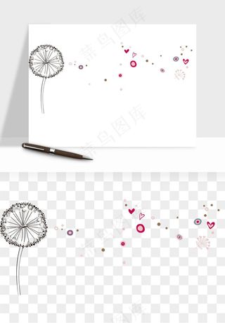 唯美蒲公英种子png免抠