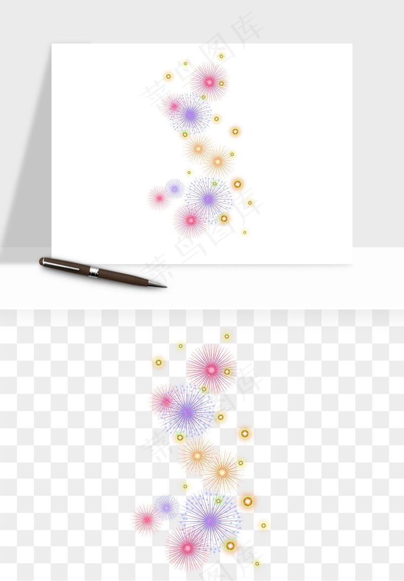 卡通烟花烟火礼花png免抠