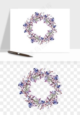 水彩复古花卉png免抠