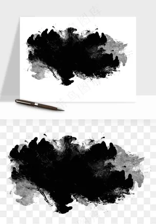 墨迹水墨圆圈圆环边框