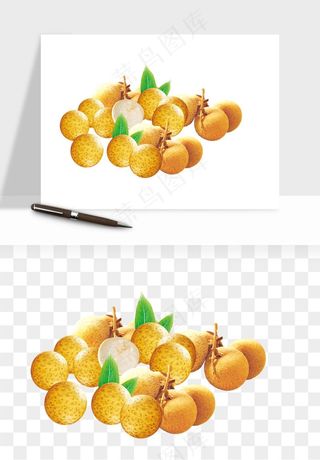 龙眼桂圆水果png免抠