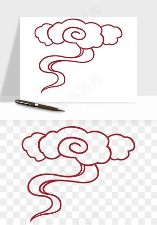 国潮祥云矢量png免抠