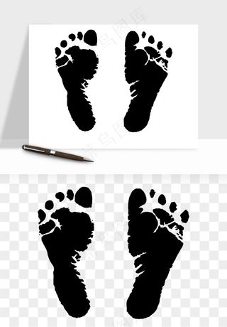 脚印脚丫鞋印png免抠