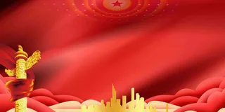 红色大气党政党建党课*工作报告海报展板背景