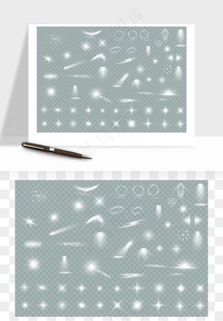 白光点光星光光效矢量png免抠